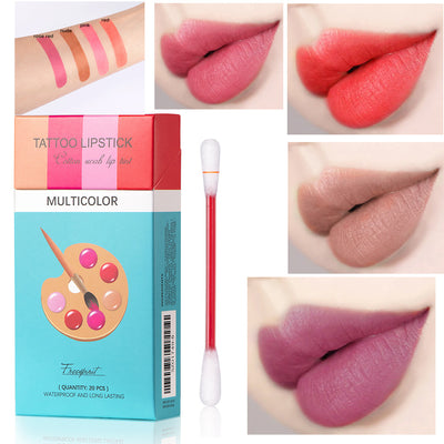 Set of 20 Portable Cotton Lipsticks for Outdoor Use