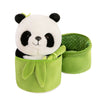 Simulated Bamboo Tube Panda Pillow