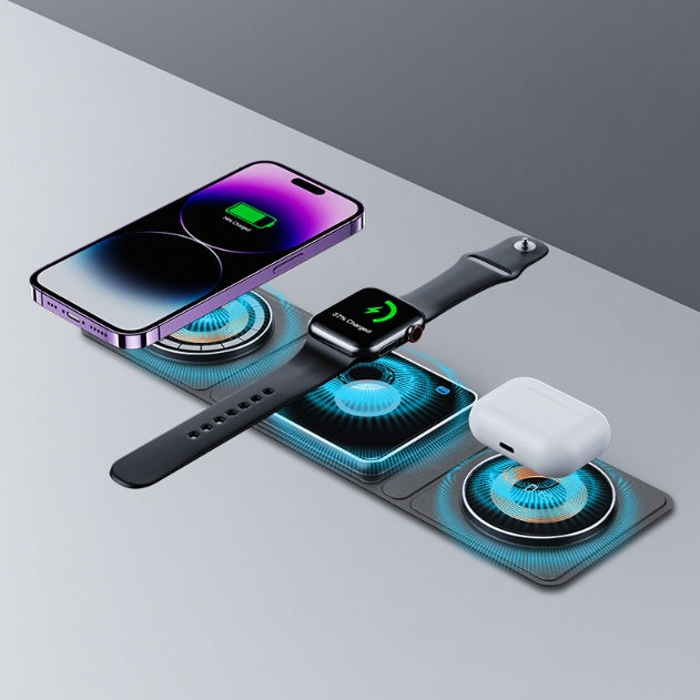 3-in-1 Magnetic Wireless Charging Station