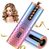 Rechargeable Automatic Curling Iron with LCD Display and Ceramic Rotation