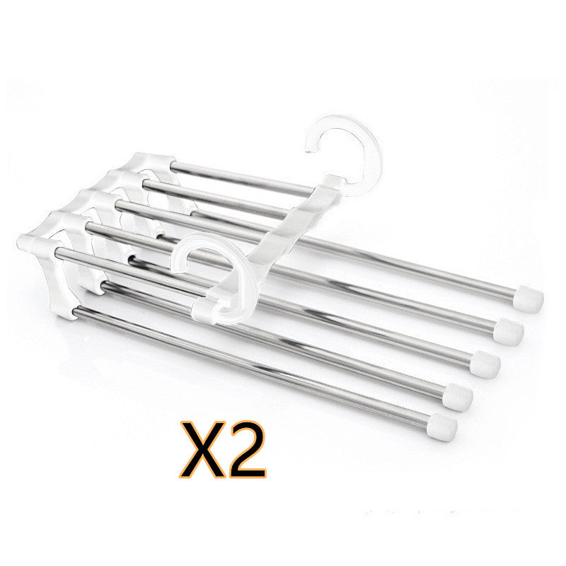 5-in-1 Multi-functional Wardrobe Hanger | Stainless Steel Pants and Clothing Organizer