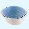 Portable Double-Layer Detachable Drain Basket: Fruit and Vegetable Cleaner, Strainer for Washed Rice and Pasta