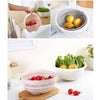 Portable Double-Layer Detachable Drain Basket: Fruit and Vegetable Cleaner, Strainer for Washed Rice and Pasta