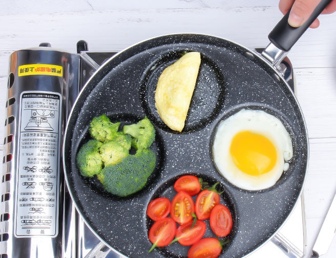 Nonstick Egg Frying Pan with 4 Cups – Perfect for Pancakes