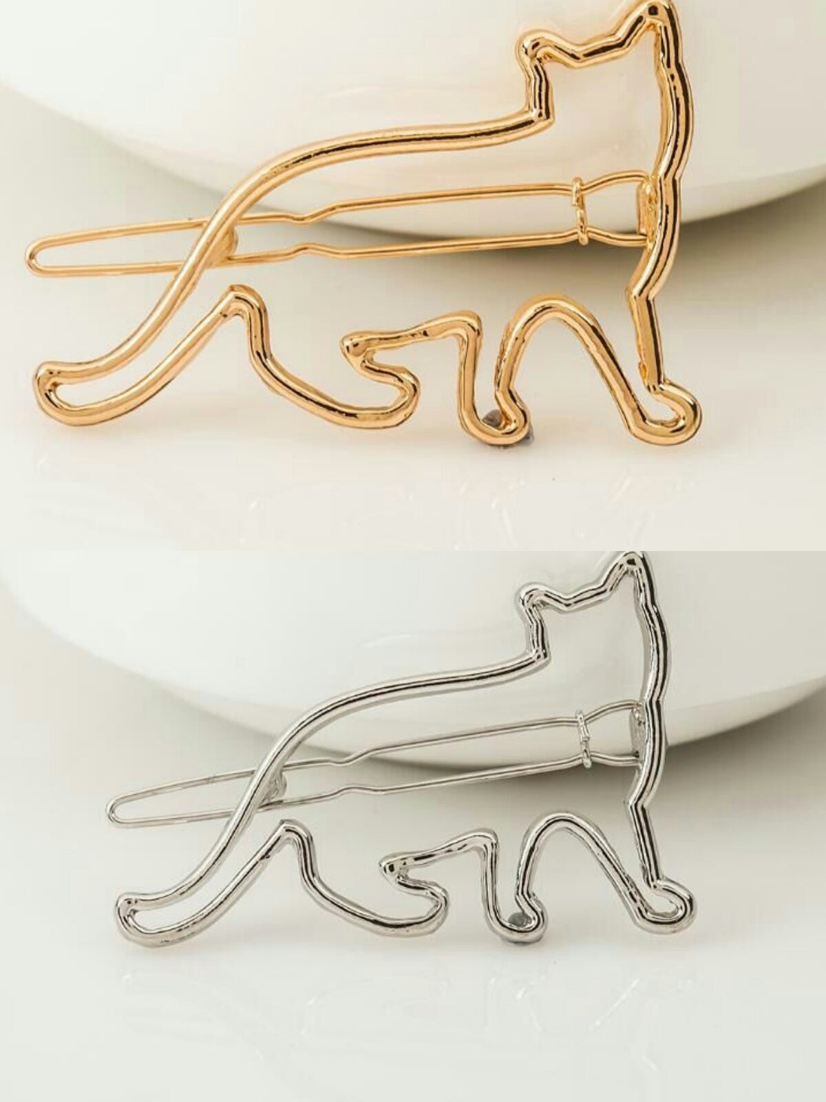 Cat Print Hairpins