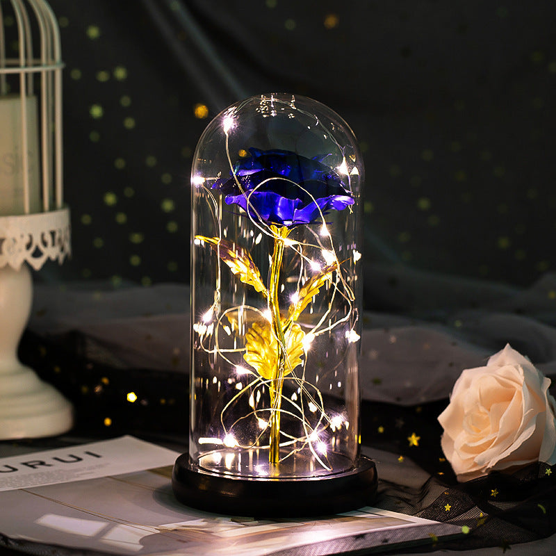 Enchanted Forever Rose in Glass with LED Light - Christmas Decoration