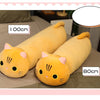 Large Cartoon Cat Plush Toy – Stuffed Cloth Doll, Long Animal Pillow Cushion for Comfort and Play