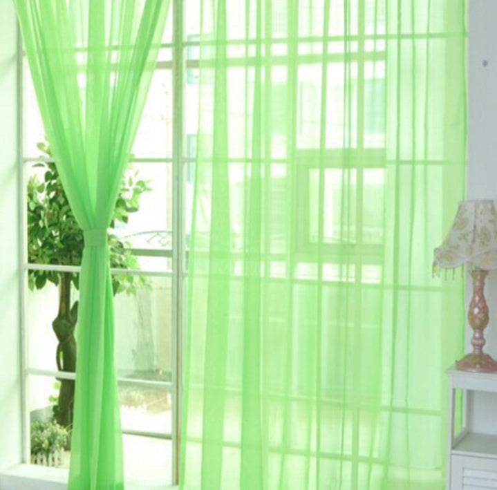 Modern Solid Tulle Curtains – Sheer Curtains for Living Room and Bedroom