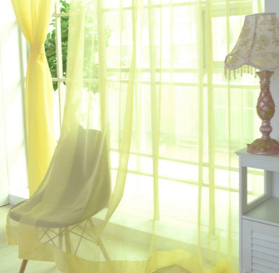 Modern Solid Tulle Curtains – Sheer Curtains for Living Room and Bedroom