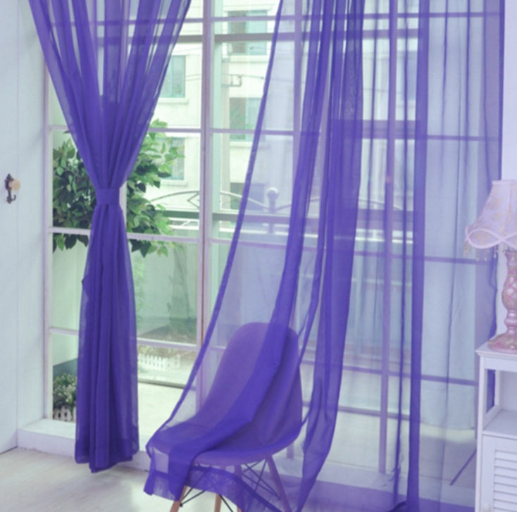 Modern Solid Tulle Curtains – Sheer Curtains for Living Room and Bedroom