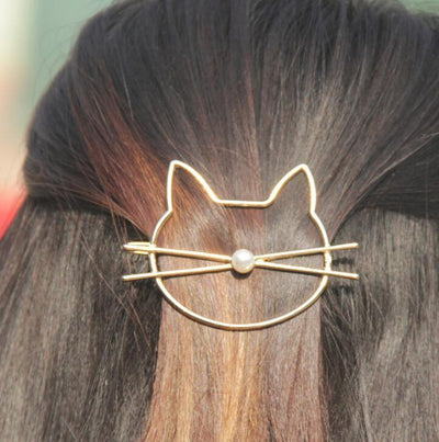 Cat Print Hairpins