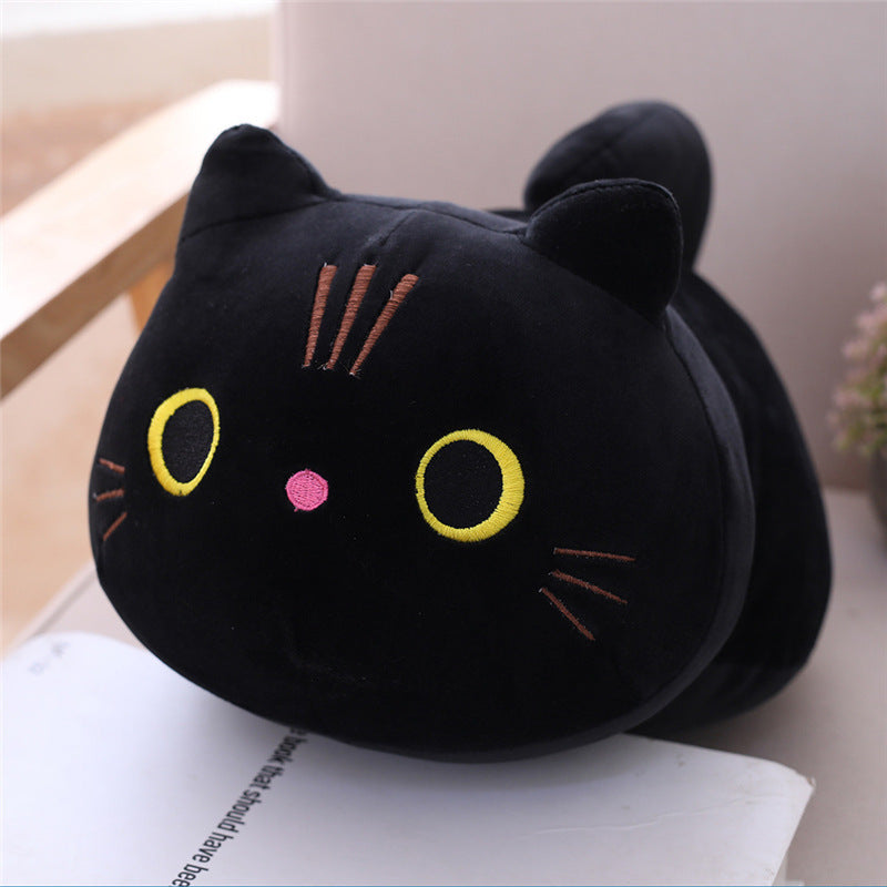 Large Cartoon Cat Plush Toy – Stuffed Cloth Doll, Long Animal Pillow Cushion for Comfort and Play