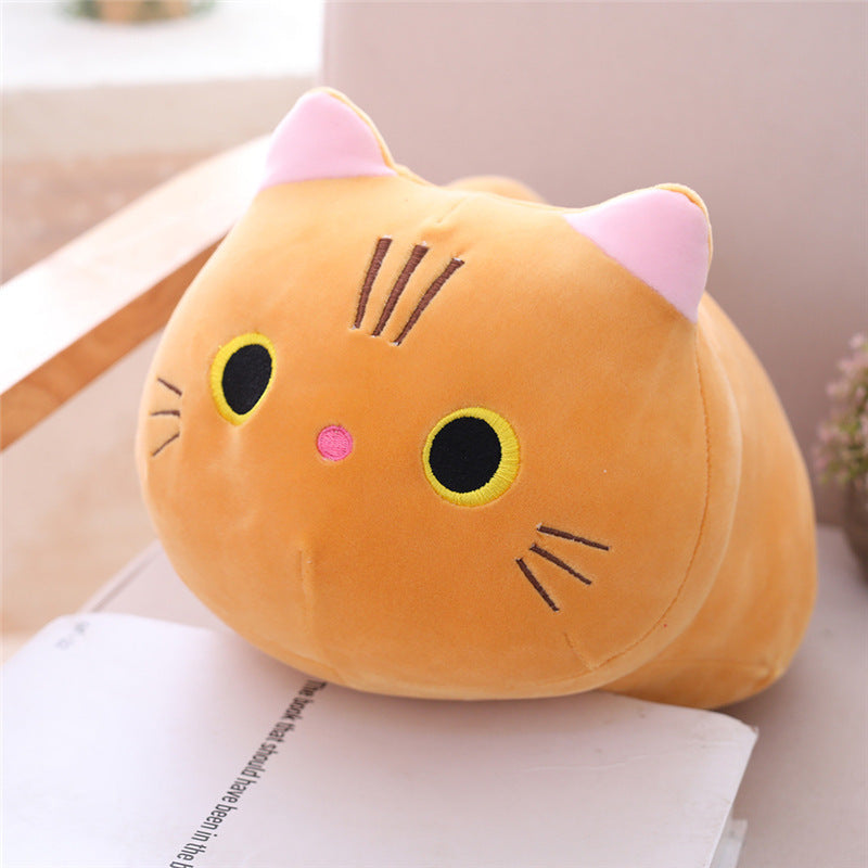 Large Cartoon Cat Plush Toy – Stuffed Cloth Doll, Long Animal Pillow Cushion for Comfort and Play