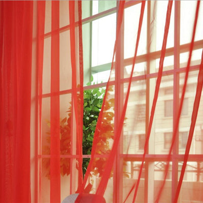 Modern Solid Tulle Curtains – Sheer Curtains for Living Room and Bedroom