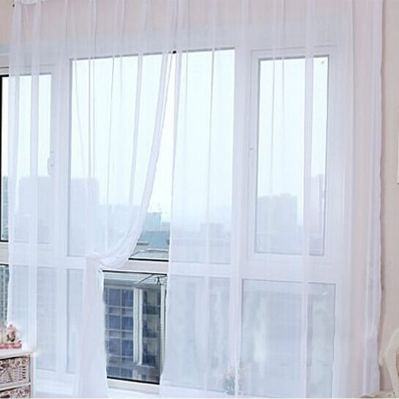 Modern Solid Tulle Curtains – Sheer Curtains for Living Room and Bedroom