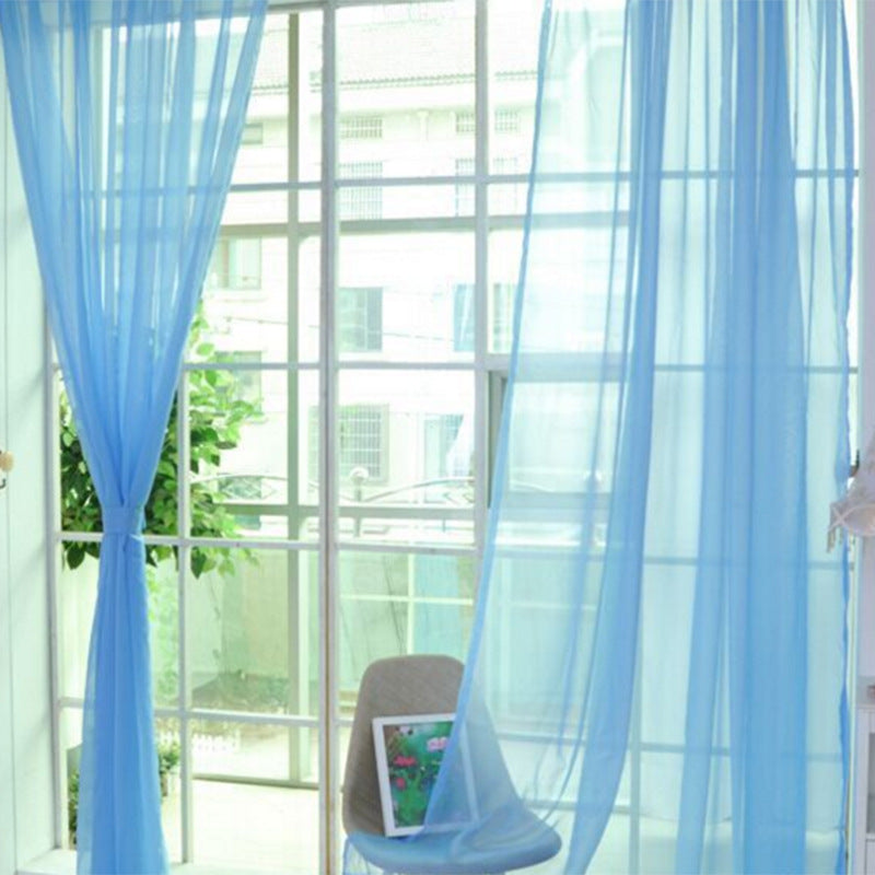 Modern Solid Tulle Curtains – Sheer Curtains for Living Room and Bedroom