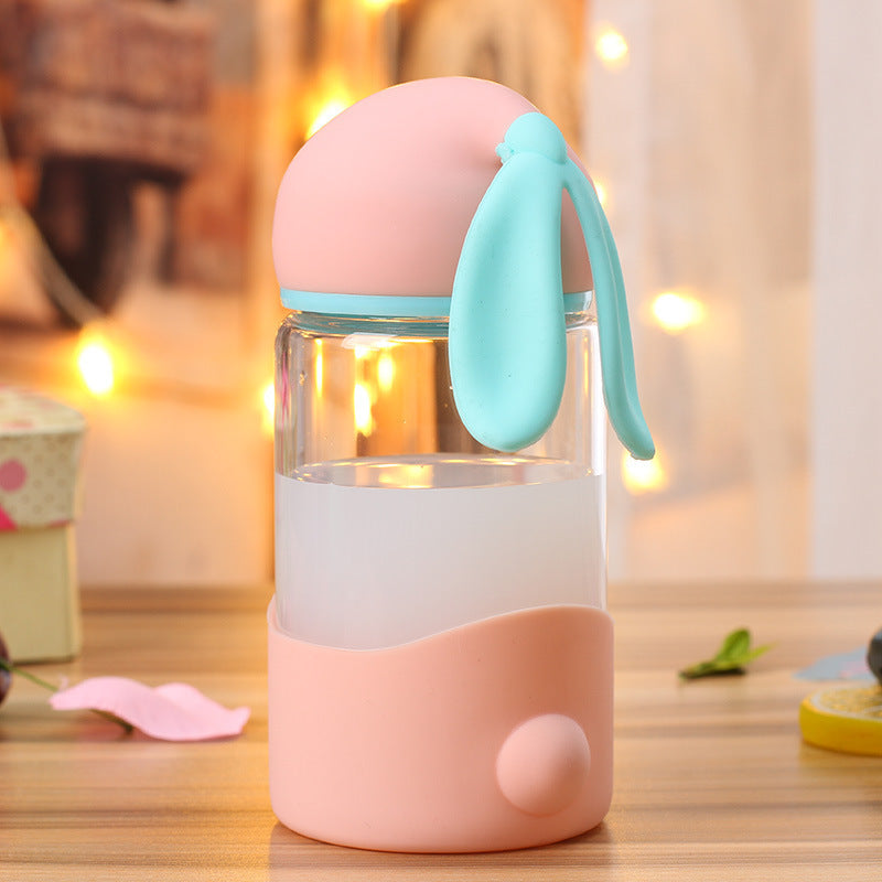 Bunny Borosilicate Glass Water Bottle