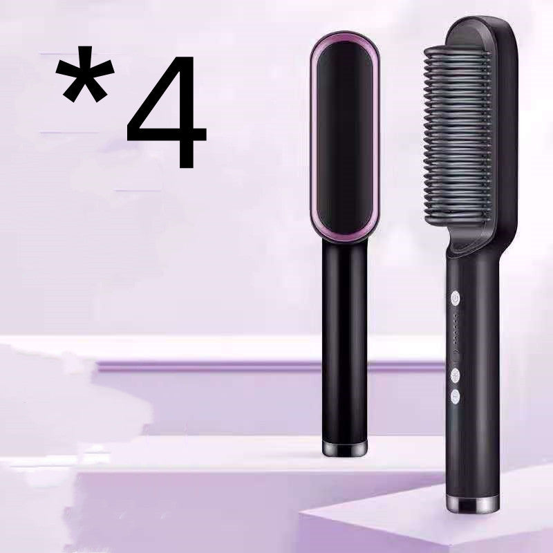 2-in-1 Hair Straightener & Curler Hot Comb with Negative Ions