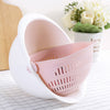 Portable Double-Layer Detachable Drain Basket: Fruit and Vegetable Cleaner, Strainer for Washed Rice and Pasta