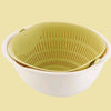 Portable Double-Layer Detachable Drain Basket: Fruit and Vegetable Cleaner, Strainer for Washed Rice and Pasta