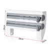 4-in-1 Kitchen Roll Dispenser: Holder for Aluminum Foil, Paper Towels, and Plastic Wrap