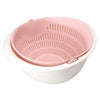 Portable Double-Layer Detachable Drain Basket: Fruit and Vegetable Cleaner, Strainer for Washed Rice and Pasta