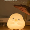 Cute Duck LED Night Light – Rechargeable Silicone Lamp with Touch Sensor – Perfect for Bedrooms and Kids' Gifts