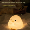 Cute Duck LED Night Light – Rechargeable Silicone Lamp with Touch Sensor – Perfect for Bedrooms and Kids' Gifts