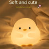 Cute Duck LED Night Light – Rechargeable Silicone Lamp with Touch Sensor – Perfect for Bedrooms and Kids' Gifts