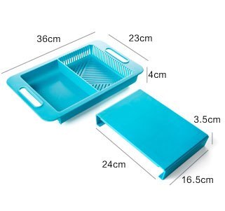 Multifunctional Kitchen Chopping Board with Drain Basket.