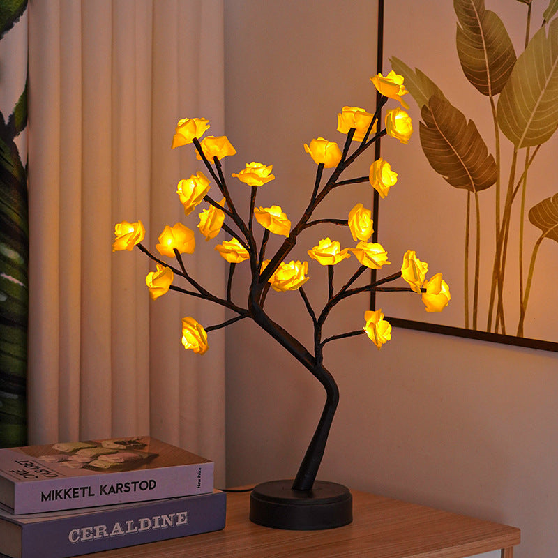 Flower Tree Rose Table Lamp