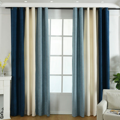 Factory Direct Chenille Curtains – Simple Solid Design with High Shading, Ready-Made for Living Room and Bedroom