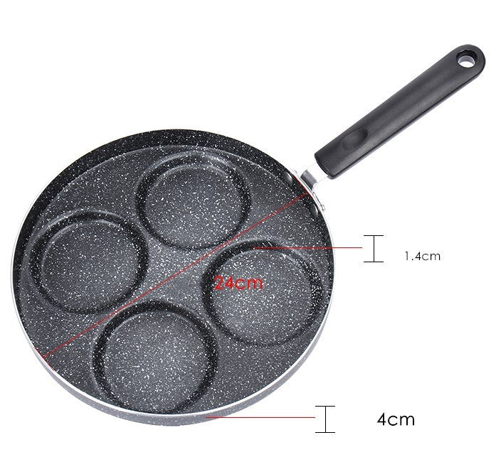 Nonstick Egg Frying Pan with 4 Cups – Perfect for Pancakes