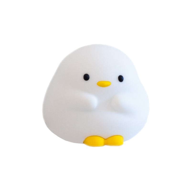 Cute Duck LED Night Light – Rechargeable Silicone Lamp with Touch Sensor – Perfect for Bedrooms and Kids' Gifts