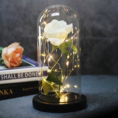 Enchanted Forever Rose in Glass with LED Light - Christmas Decoration