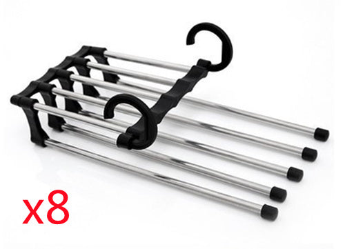 5-in-1 Multi-functional Wardrobe Hanger | Stainless Steel Pants and Clothing Organizer