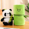 Simulated Bamboo Tube Panda Pillow