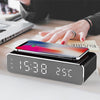 LED Electric Alarm Clock with Wireless Charger – HD Mirror Thermometer Clock