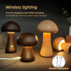 INS Wooden Cute Mushroom LED Night Light – Touch Switch Bedside Table Lamp for Bedroom and Children's Room, Ideal for Sleeping and Home Decor