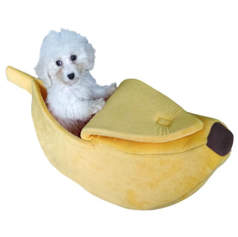 Banana-Shaped Dog Bed – Cozy Pet House and Warm Sofa