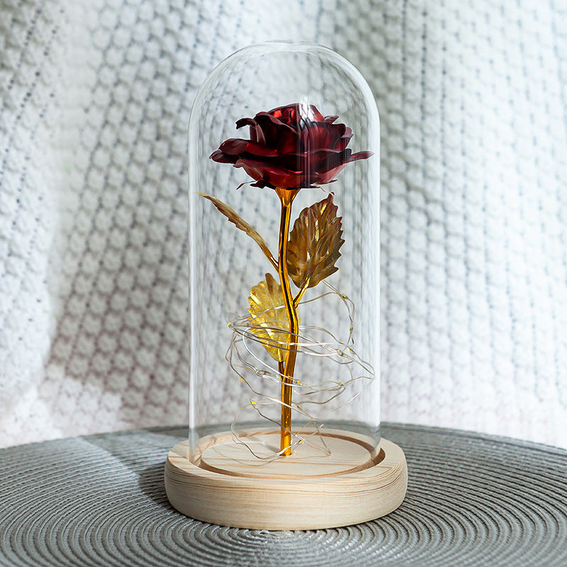 Enchanted Forever Rose in Glass with LED Light - Christmas Decoration