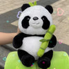 Simulated Bamboo Tube Panda Pillow