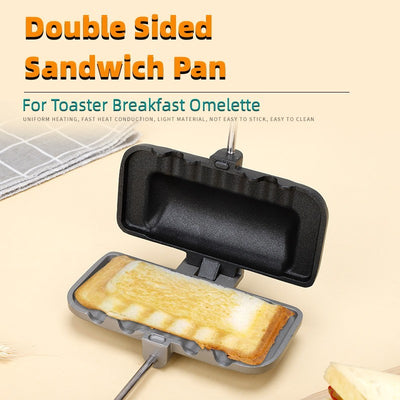 Foldable Non-Stick Sandwich Frying Pan, Double Sided