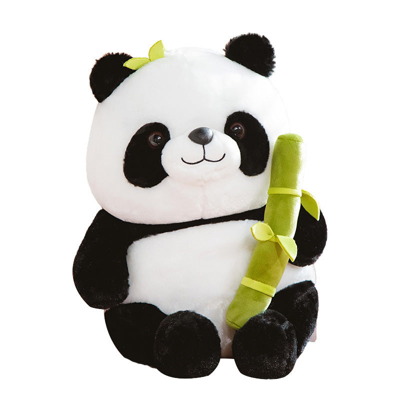 Simulated Bamboo Tube Panda Pillow