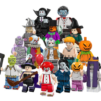 16-Piece Halloween Toy Blocks