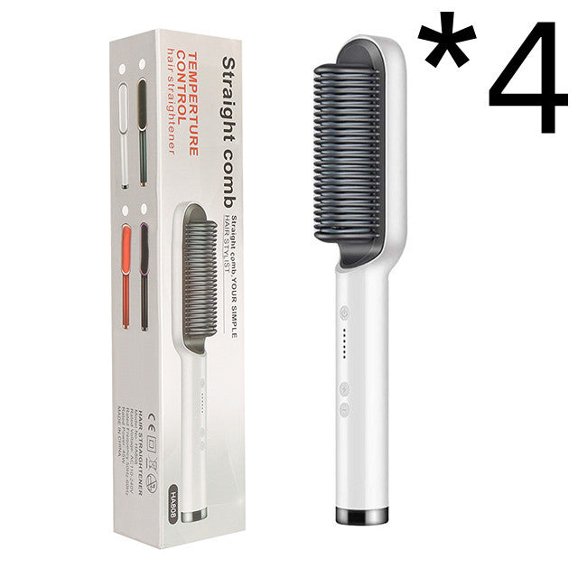 2-in-1 Hair Straightener & Curler Hot Comb with Negative Ions