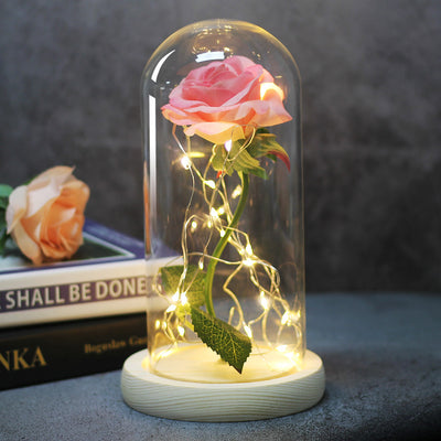 Enchanted Forever Rose in Glass with LED Light - Christmas Decoration