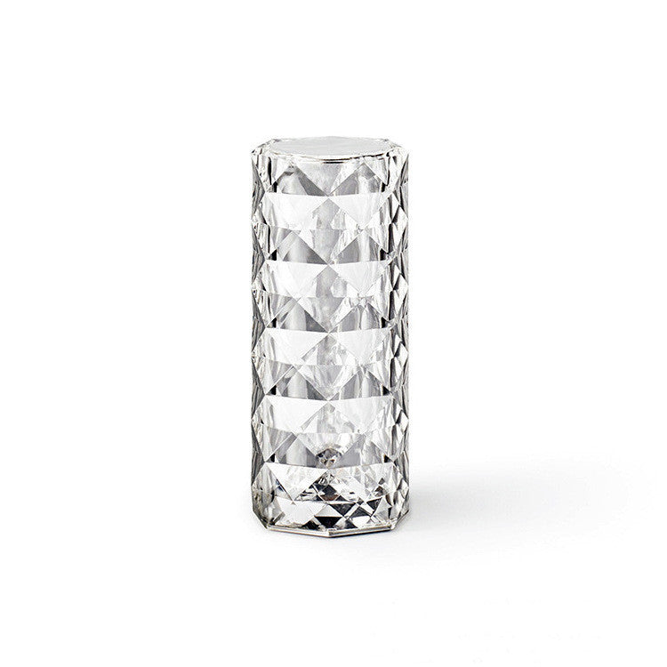 Nordic Crystal Touch Table Lamp – USB Rose Projector