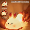 Rabbit-Shaped Night Light – Silicone Lamp with Touch Sensor for Kids