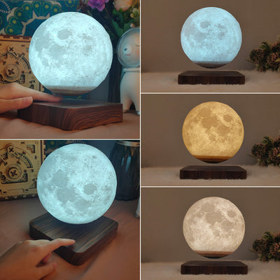 Customized 3D Magnetic Levitation Moon Night Light – Rotating Floating LED Lamp